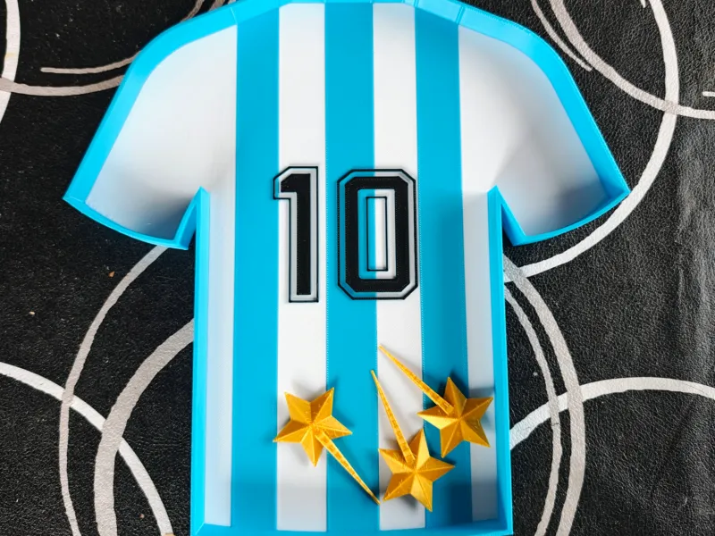Bandeja con forma de camiseta de Argentina para picadas