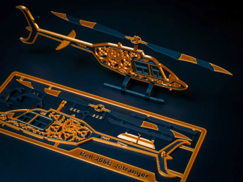 Steampunk-Hubschrauber-Bausatzkarte