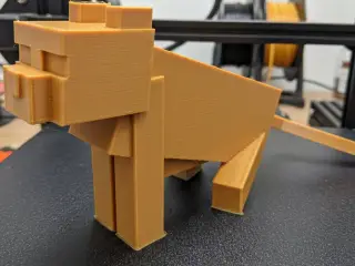 Minecraft sitting cat