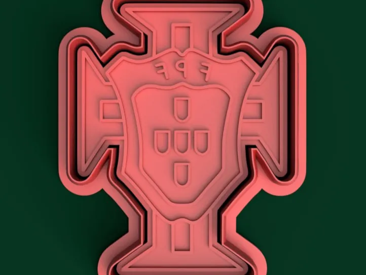 Portugal Football Crest Cutter & stamp - cristiano ronaldo