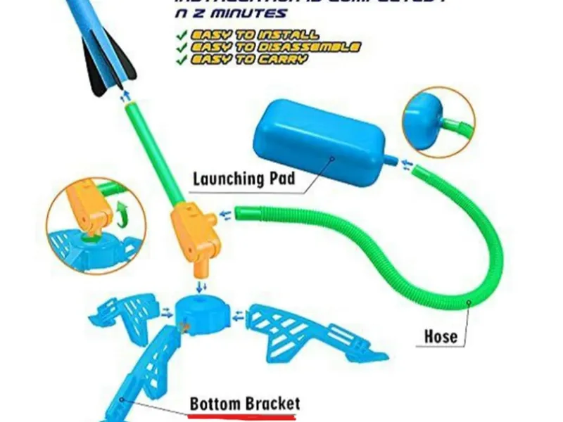Rocket_Game_Bottom_Bracket / Raketen Spielzeug Ersatzfuß
