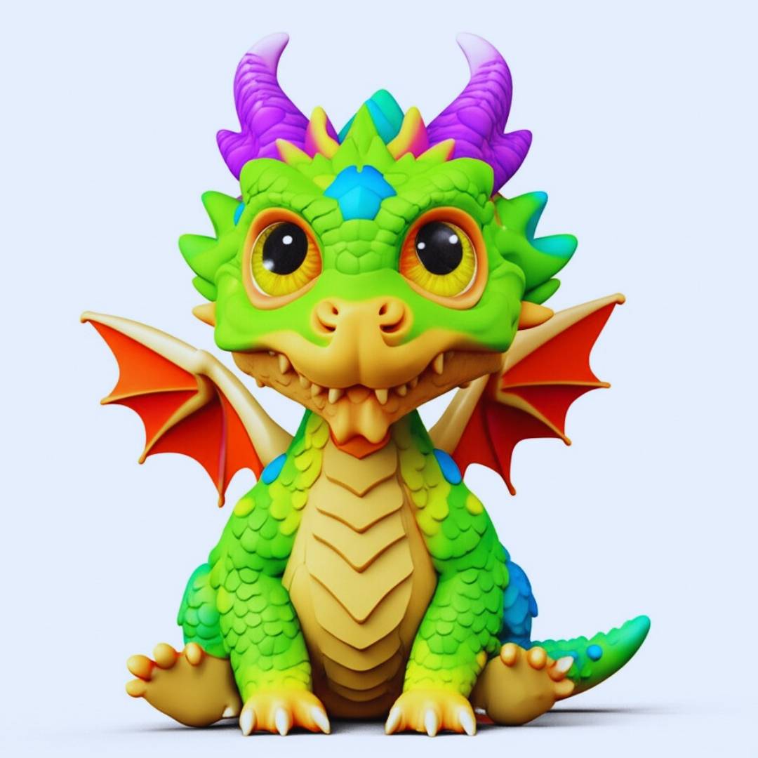 3D Printer Files | 3MF File | Cute Baby Dragon | Creality Cloud