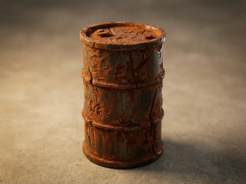 Barile di Petrolio Ossidato 3