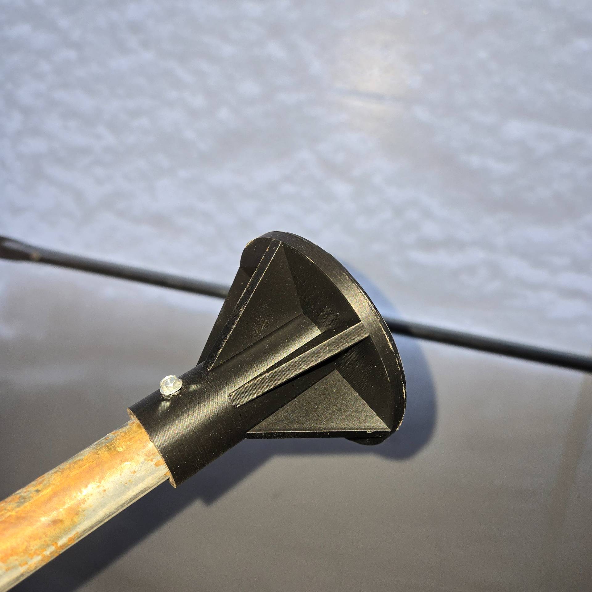 coverall building snow pusher