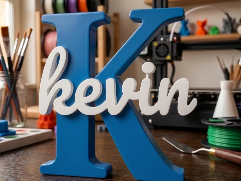 inicial K con nombre Kevin
