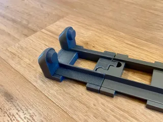 Dead end railway track for Duplo brick train rails
