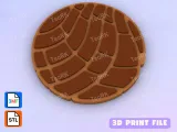 Badge Reel Topper Flat Back Concha Mexican Pan Dulce Bread-0