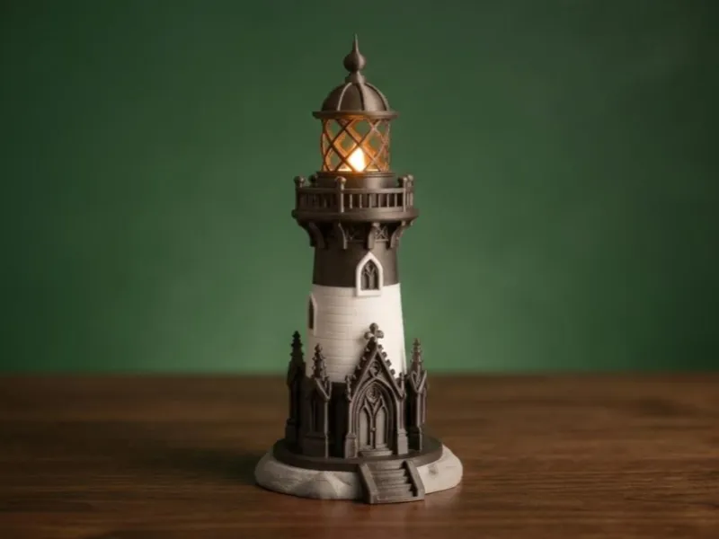Gothic Lighthouse Lamp – LED Tea Light (25 cm)