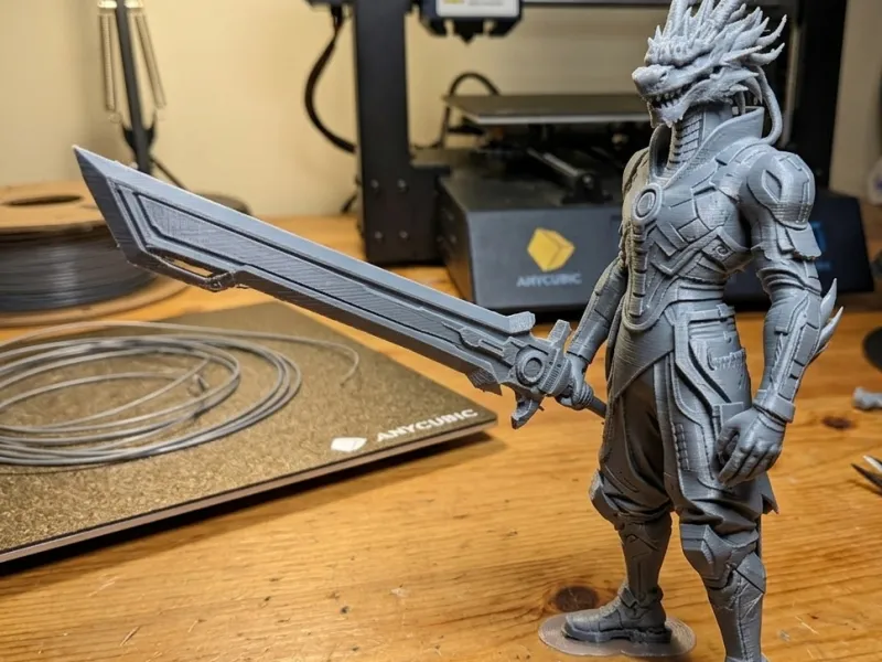 humanoid dragon swordsman from the future
