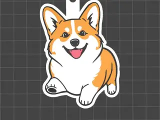 Corgi Keychain
