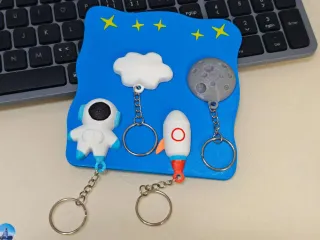 航天员系列钥匙扣套装