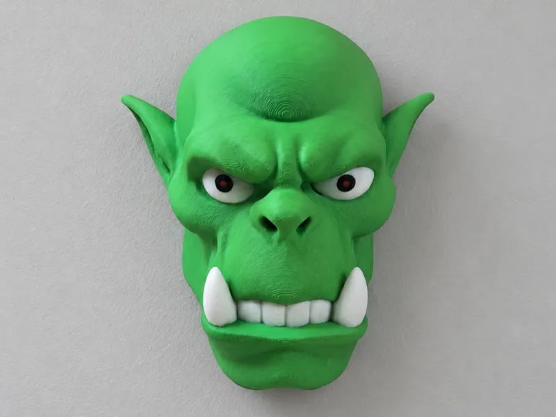 Orc Hoofd Wandmontage