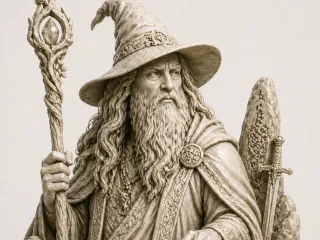Merlin busto