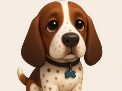 Adorable cachorro de basset hound para impresión 3D – Encantadora figurita de perro