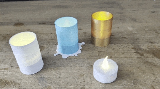 Mini Olievat LED Waxinelichtje, Sfeerverlichting in Industriële Stijl