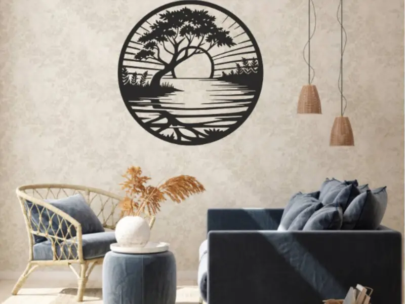 WallArt Nature Sun Tree 004