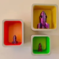 Funky Box Shelves with removeable colour insert Bundle Shelf-1
