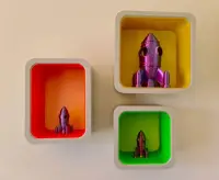 Funky Box Shelves with removeable colour insert Bundle Shelf-1