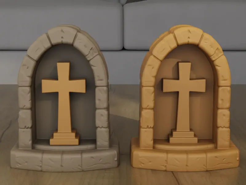 Modello di Stampa 3D Croce e Grotta