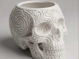 Totenkopf, Hexa Design - Behälter - Blumentopf