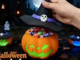 Halloween Pumpkin Candy & Snack Jar 南瓜糖果罐子-零食罐子/干果罐子