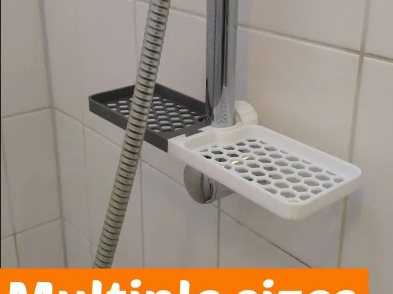 Dual shower shelf