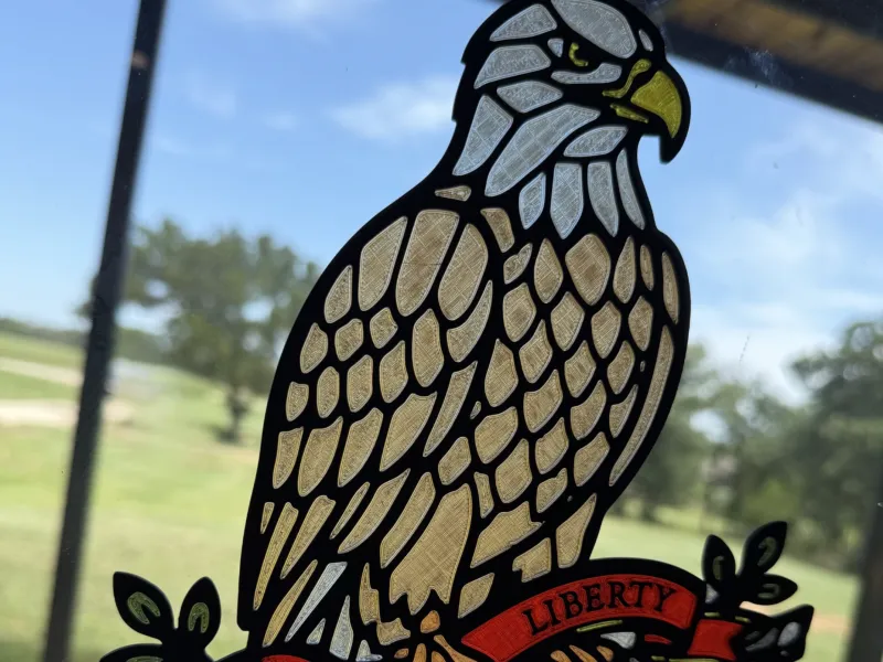 CATTURASOLE AQUILA DELLA LIBERTÀ — VETRATE COLORATE - 250° ANNIVERSARIO