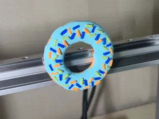 Donut fridge magnet