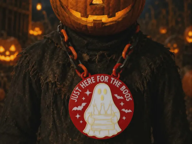 Just Here for the Boos Sign and Hype Chain Pendant