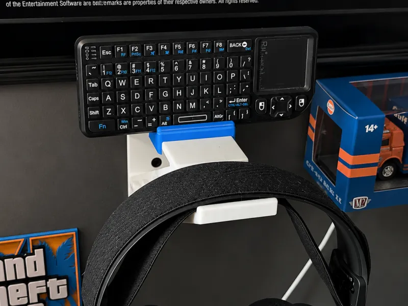 Headset Holder - Keyboard Holder Attachment