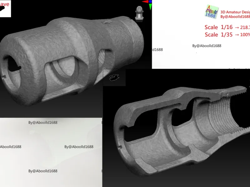 Tiger Tank Late Turret Front Parts cutting-B(STL-35-16)