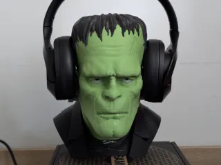 Frankenstein bust headphone stand