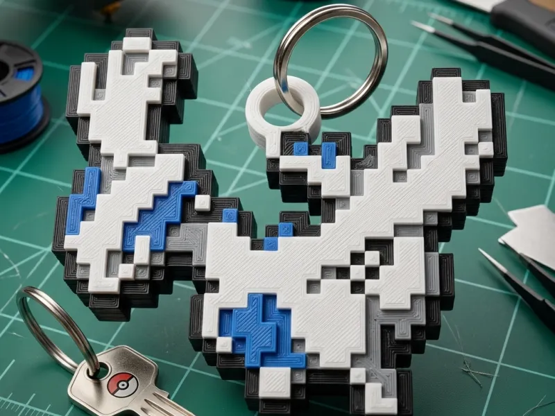 lugia llavero pixel art