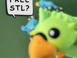 Cute Flexi Pets Parrot (Toy, Keychain & Magnet)