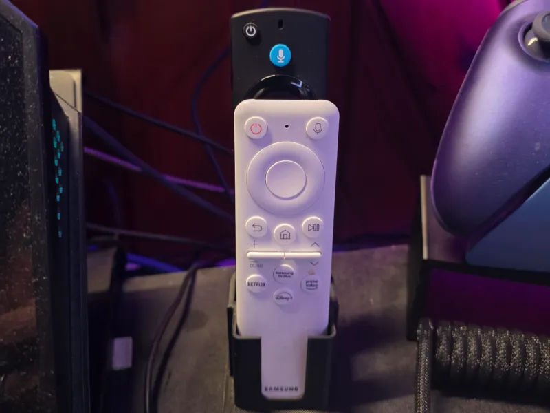 Samsung and firestick remote holder for desk