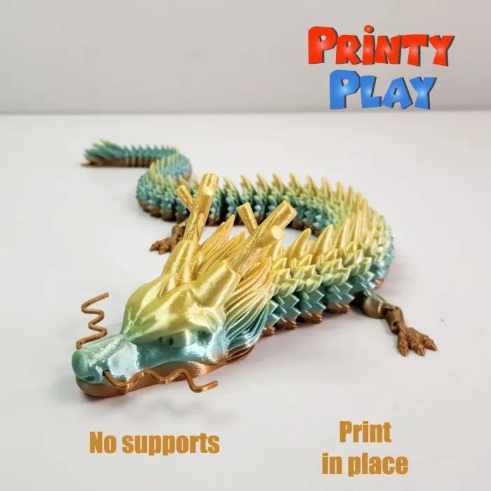 Flexi Dragon - Toys - PLA - 3D printed product - фото 3