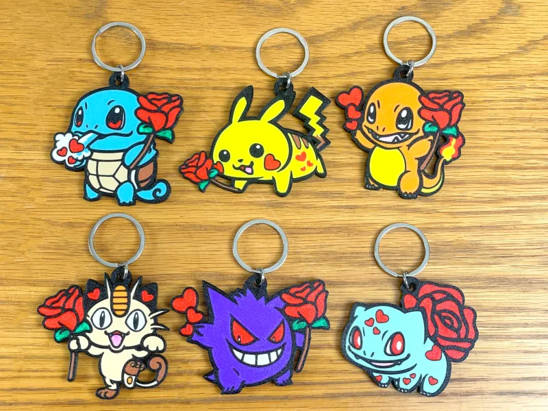 Meowth x Valentine Key Chain