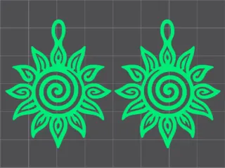 Earrings - 022 - Easy Print - Free