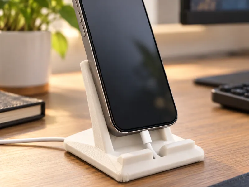 AERODOCK – حامل هاتف زاوي فاخر | فتحة كابل + فتحات تهوية