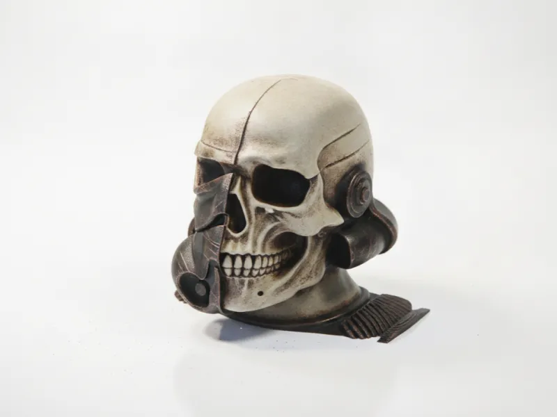 Scultura Mezzo Teschio Stormtrooper stampabile in 3D
