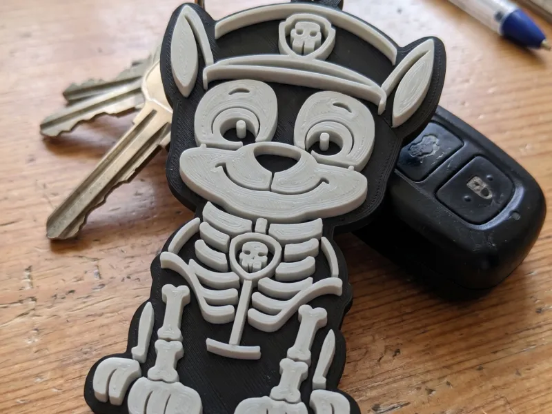Skeleton Chase Halloween Keychain (Paw Patrol) | No AMS