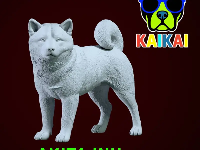 Akita dog - Japanese giant dog - 3D print