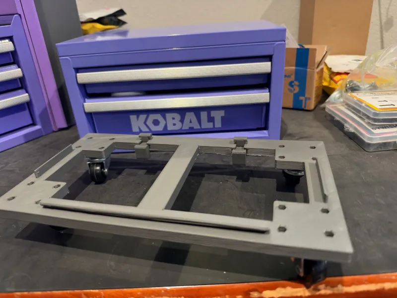 Locking Caster Cart for the Kobalt Mini 2-Drawer Tool Box