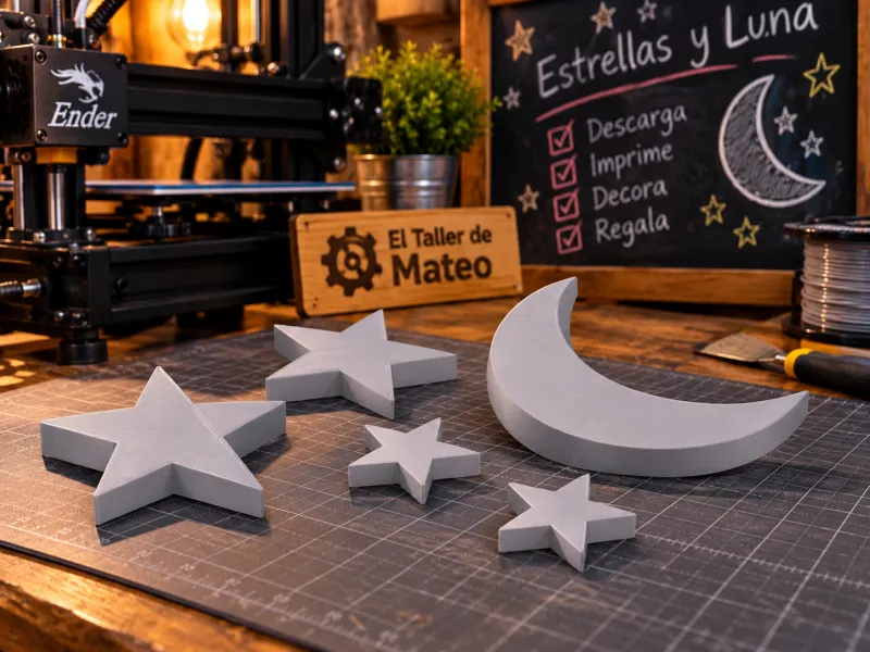 estrellas y luna