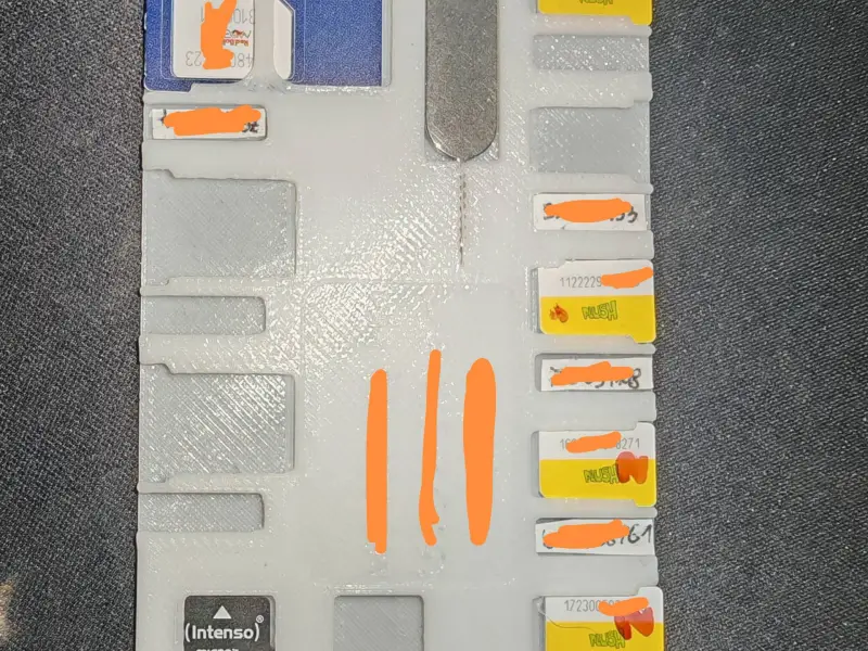 SIM Card Organizer + 2 microSD Card Case credit card size