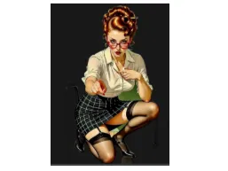 Pin-up Rétro de la Bibliothécaire