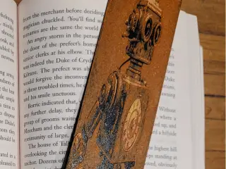 Steampunk Robot Bookmark 01