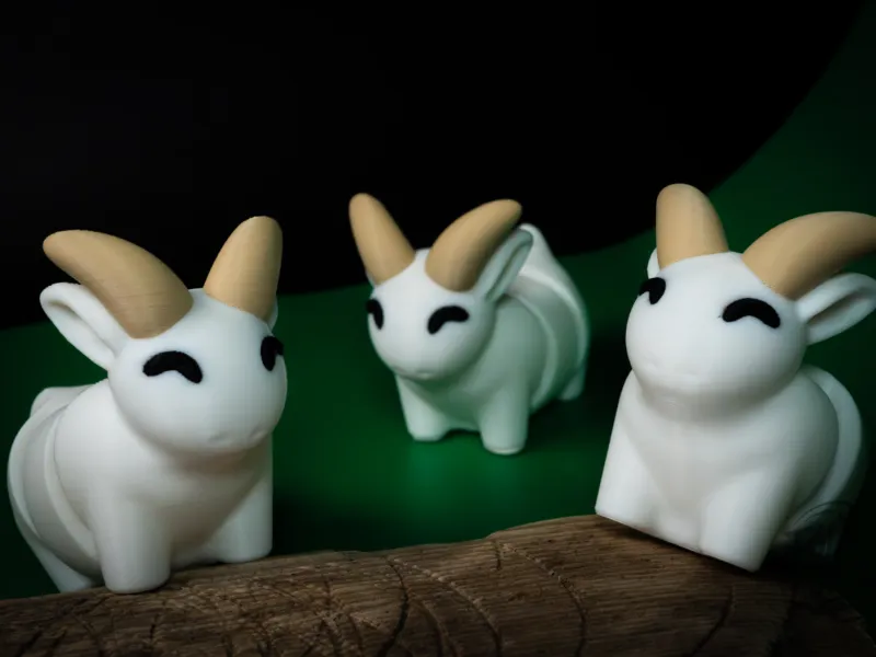Sleepy Fidget Goat That Wiggles in Your Hand