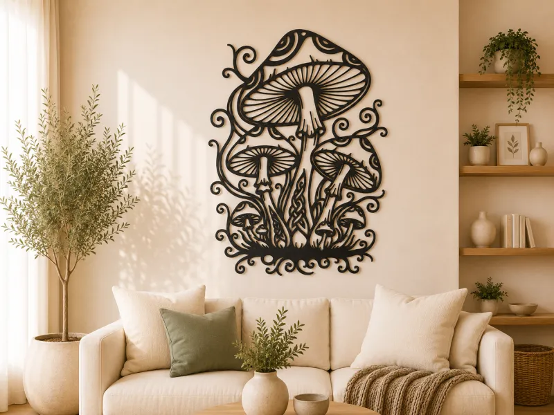 Mystical Mushroom 2D Wall Art