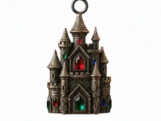 Castle christmas ornament